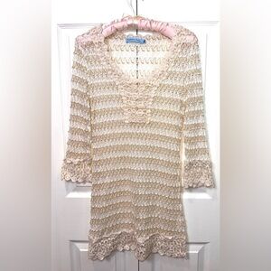 Solitaire Swim Crochet Cover Up Dress – Size M